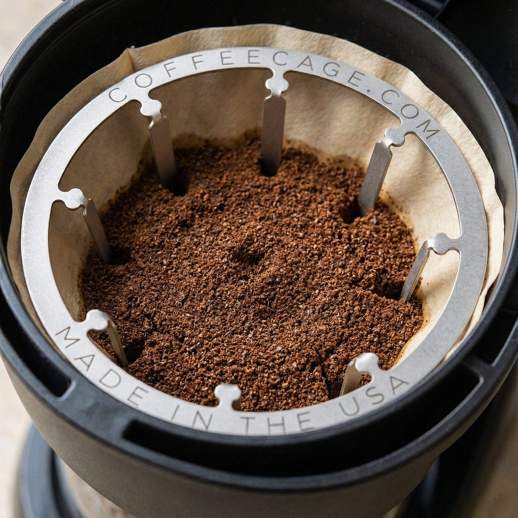 Coffee Cage precision-crafted stainless steel filter support
